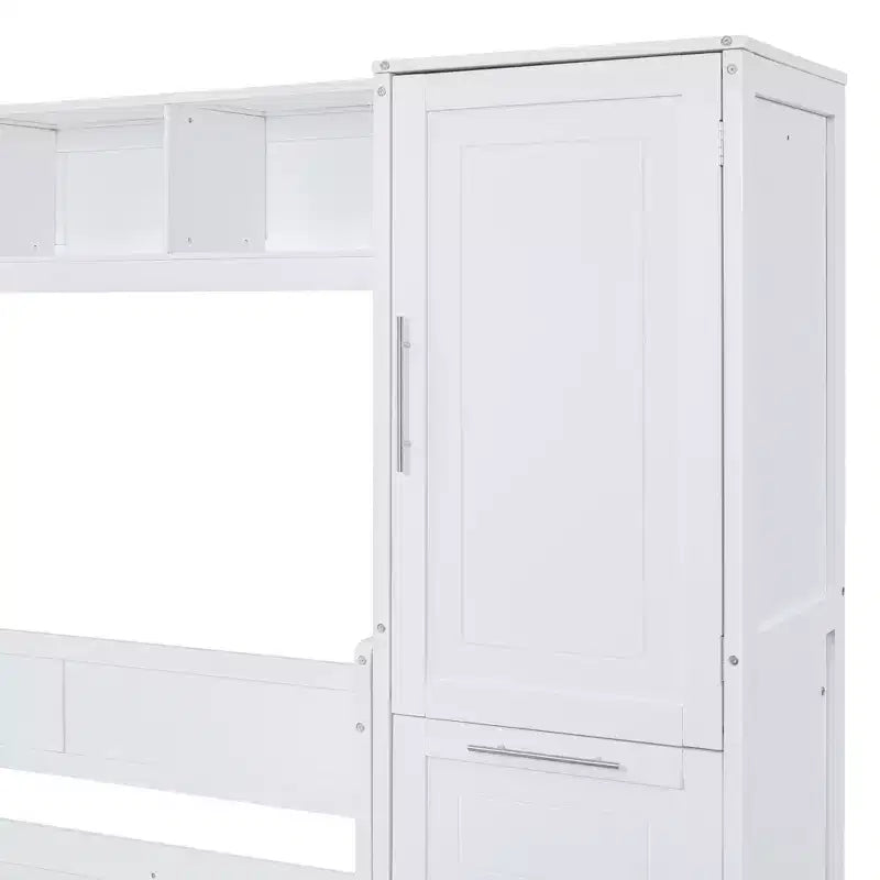 Lit escamotable grand lit/Queen, lit mural d'armoire en bois avec placard et tiroirs, lit pliant pour chambre d'amis, petite chambre