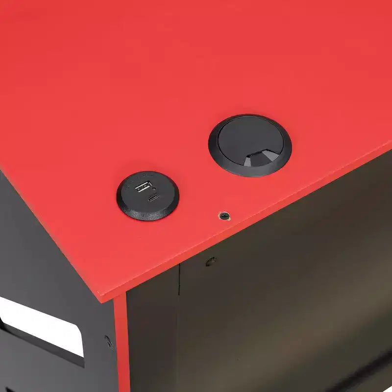 Lit de repos Luxystar pleine grandeur avec bureau intégré, chargement USB et lit gigogne double, lit multifonctionnel peu encombrant pour chambre d'amis et jeux