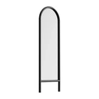 HomeRoots 64 Black Solid Wood Arch Leaning Ladder Framed Full Length Mirror