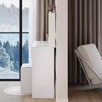 Coiffeuse avec miroir et lumières, ensemble tabouret capitonnéTrois modes de commutateur tactile de couleurRangement grande capacité multicoucheConvient aux petits espaces