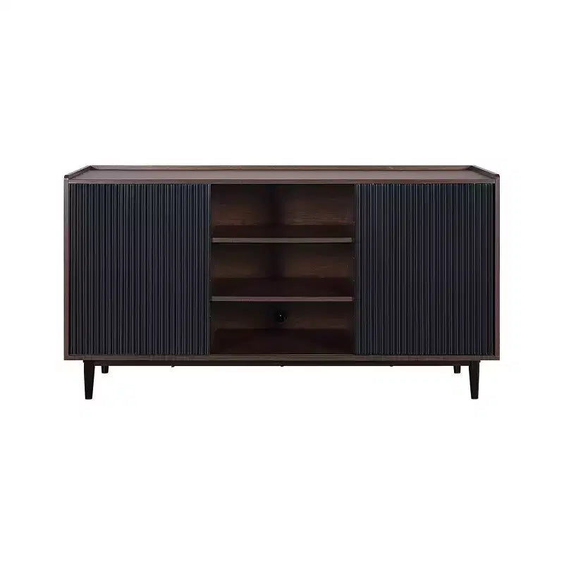 GDFStudio Duane, buffet/bahut moderne mi-siècle à 2 portes avec pieds en métal, 149,86 cm