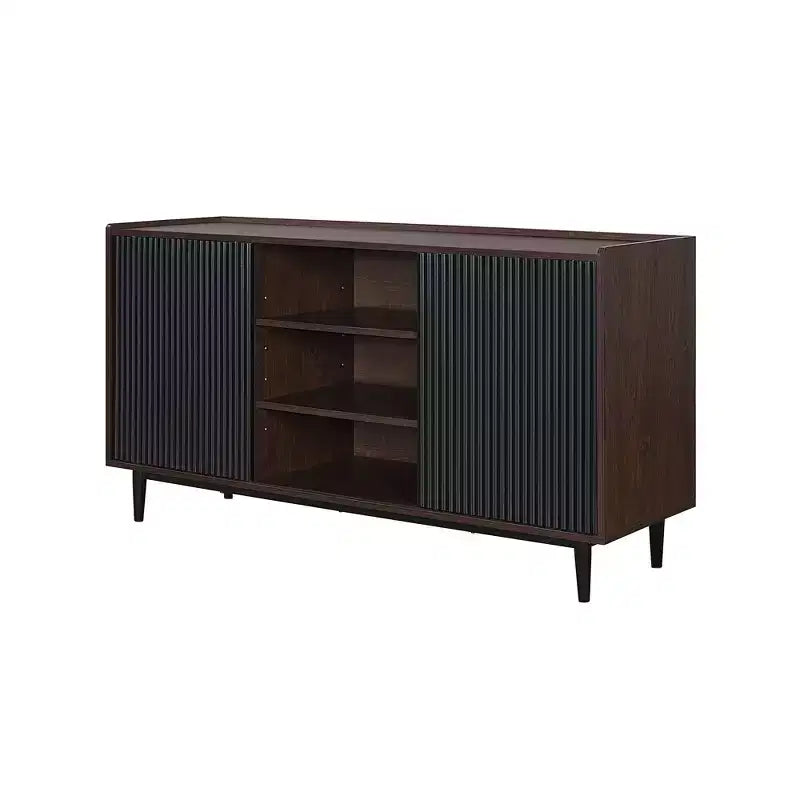 GDFStudio Duane, buffet/bahut moderne mi-siècle à 2 portes avec pieds en métal, 149,86 cm