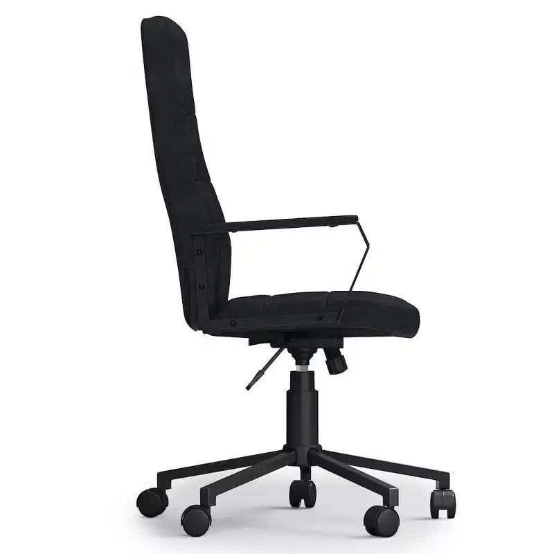 HomeStock - Chaise de bureau pivotante à hauteur réglable, assise en mousse blanche, hauteur 91 cm