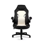 Chaises de bureau HomeStock en similicuir noir, hauteur réglable de 104 cm avec pivot