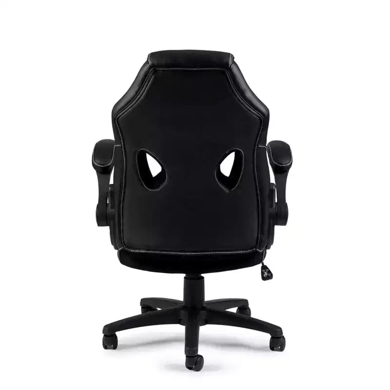 Chaises de bureau HomeStock en similicuir noir, hauteur réglable de 104 cm avec pivot