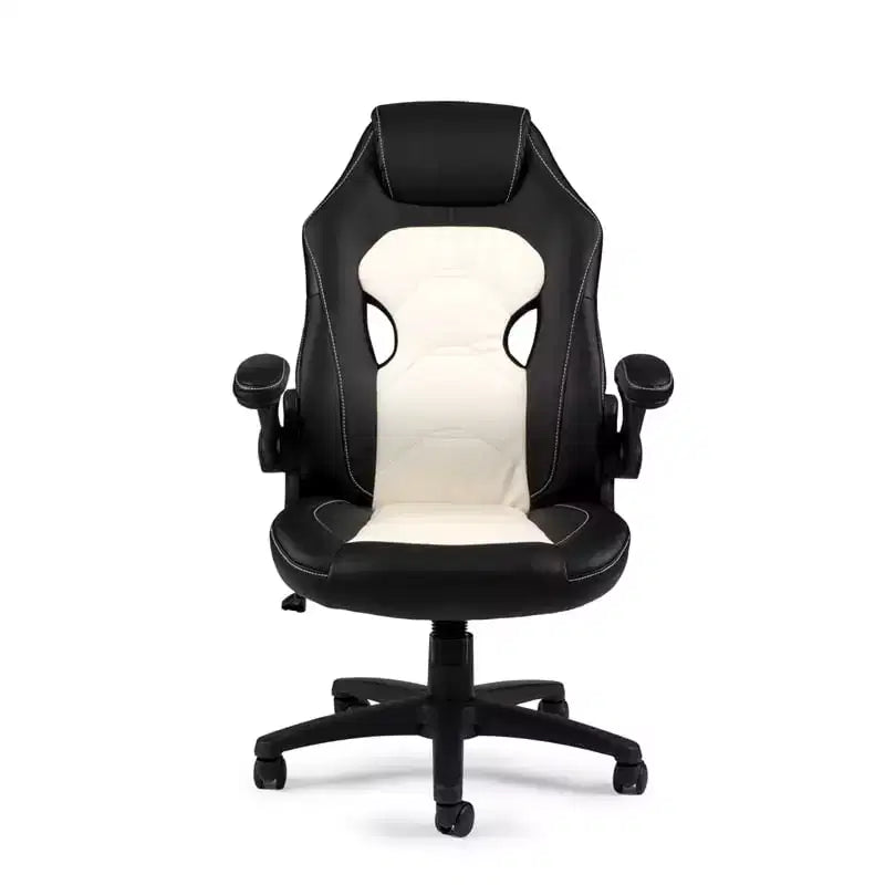 Chaises de bureau HomeStock en similicuir noir, hauteur réglable de 104 cm avec pivot