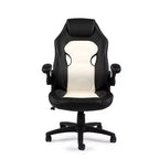 Chaises de bureau HomeStock en similicuir noir, hauteur réglable de 104 cm avec pivot
