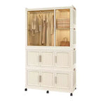 Organisateur de rangement Whisen pour penderie, commode à vêtements, 9 portes magnétiques - 9 cubes et 1 tringle à suspendre, 6 cintres