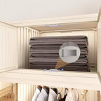 Organisateur de rangement Whisen pour penderie, commode à vêtements, 9 portes magnétiques - 9 cubes et 1 tringle à suspendre, 6 cintres