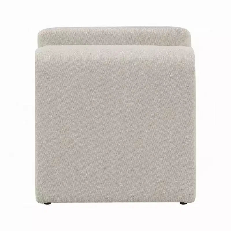 Fauteuil d'appoint Royal Hampton, base ouverte incurvée, sans accoudoirs, en bouclé ivoire moderne