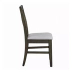 Lot de 2 chaises de salle à manger Royal Hampton, dossier en X style fermier, rembourrées gris et beige