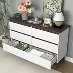 Commode de rangement moderne en bois GDFStudio Silas 47 avec 6 tiroirs