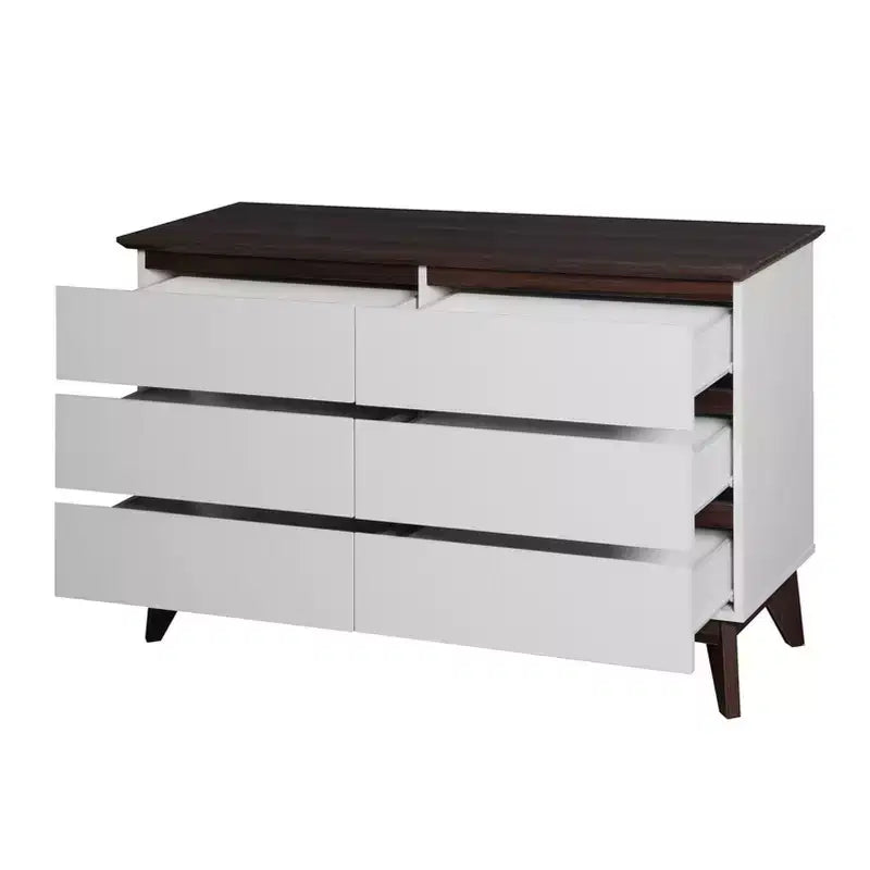 Commode de rangement moderne en bois GDFStudio Silas 47 avec 6 tiroirs