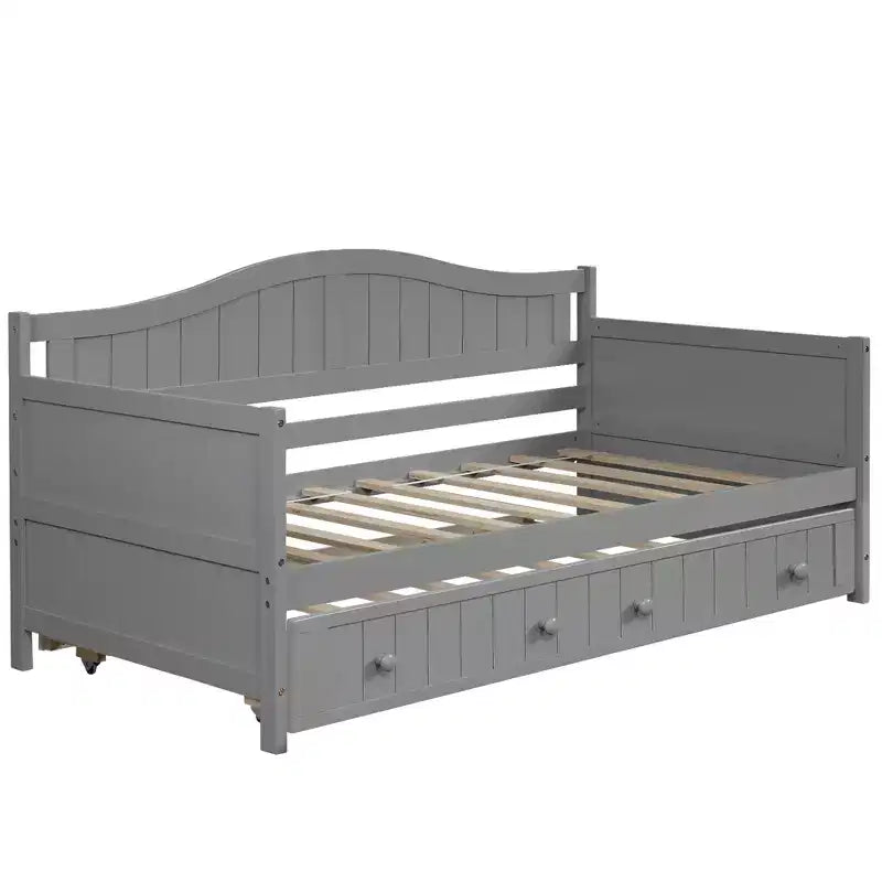 Lit de repos en bois Luxystar avec lit gigogne coulissant pour chambre à coucher et salon