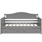 Lit de repos en bois Luxystar avec lit gigogne coulissant pour chambre à coucher et salon