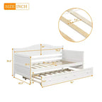 Lit de repos en bois Luxystar avec lit gigogne coulissant pour chambre à coucher et salon