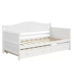 Lit de repos en bois Luxystar avec lit gigogne coulissant pour chambre à coucher et salon
