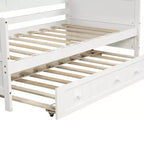 Lit de repos en bois Luxystar avec lit gigogne coulissant pour chambre à coucher et salon
