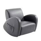Fauteuil à bascule pour enfant Whisen avec poche latérale, fauteuil pour tout-petit en cuir PU, cadeau pour enfants - Gris