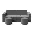 Children's sofa set, 13-piece modular children's play sofa set with removable and washable velvet sofa covers and convertible foam floor sofa.