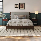 Cadre de lit Queen/King, lit plateforme en bois avec tête de lit - ModernLuxe