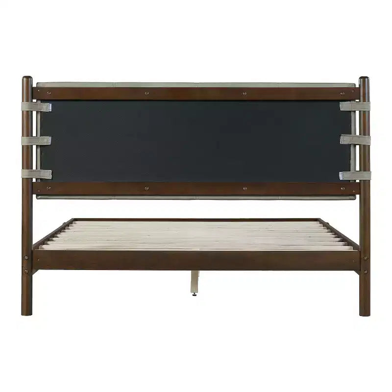 Cadre de lit Queen/King, lit plateforme en bois avec tête de lit - ModernLuxe