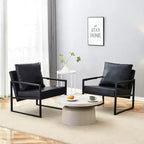 Fauteuil d'appoint en cuir PU classique Zeus & Ruta avec cadre en métal, design ergonomique