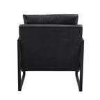 Fauteuil d'appoint en cuir PU classique Zeus & Ruta avec cadre en métal, design ergonomique