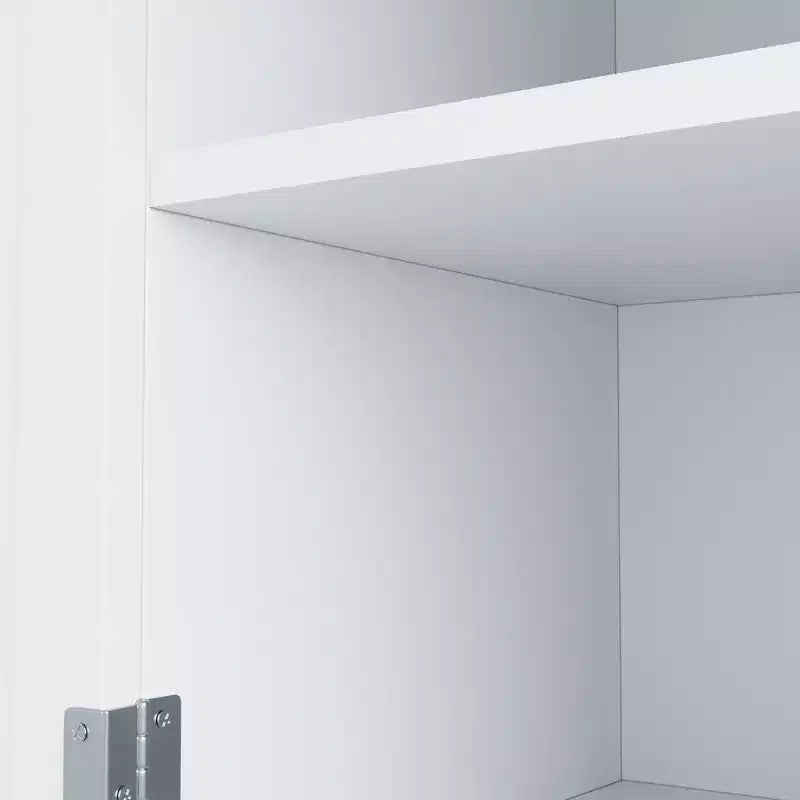 Buffet autoportant Whisen avec huche, armoire de rangement haute de cuisine avec casier à vin et étagères réglables