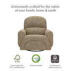 Fauteuil inclinable et pivotant Babyletto Rainbow