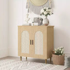 Meuble Buffet de Rangement, Buffet Commode avec 2 Portes et Étagères Réglables (2 pièces)