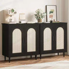 Meuble Buffet de Rangement, Buffet Commode avec 2 Portes et Étagères Réglables (2 pièces)