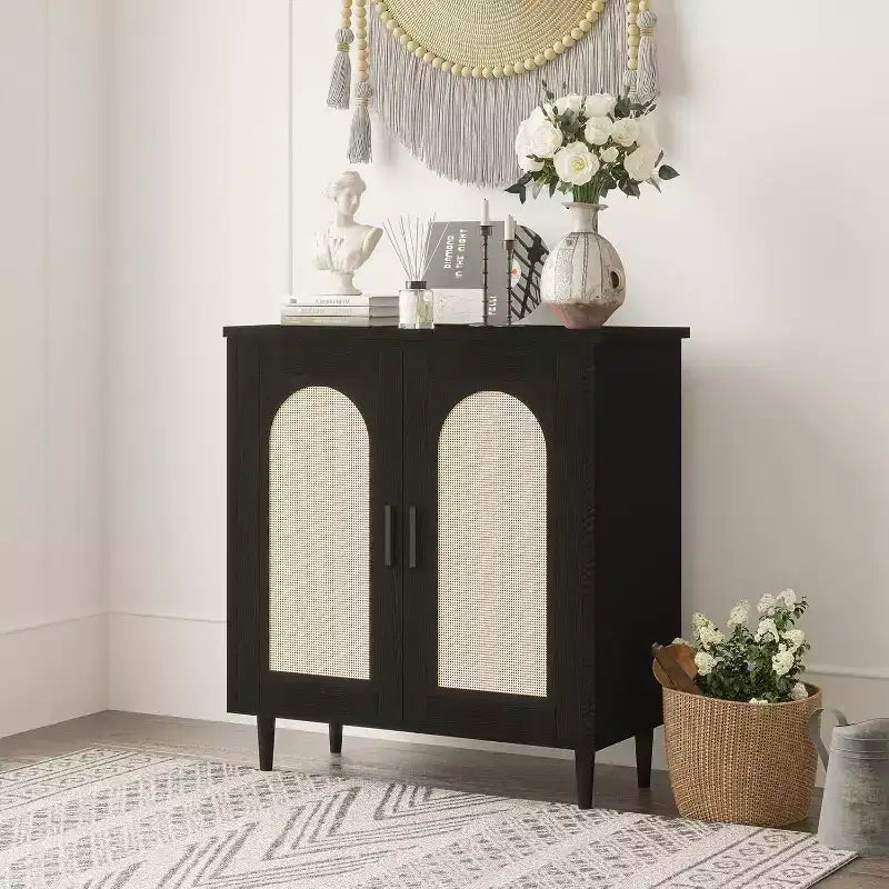 Meuble Buffet de Rangement, Buffet Commode avec 2 Portes et Étagères Réglables (2 pièces)