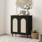 Meuble Buffet de Rangement, Buffet Commode avec 2 Portes et Étagères Réglables (2 pièces)