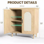 Meuble Buffet de Rangement, Buffet Commode avec 2 Portes et Étagères Réglables (2 pièces)