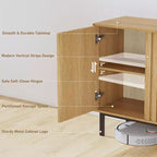 Bahut de buffet avec rangement et portes cannelées, meuble de rangement en bois sur pieds