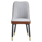 Chaises de salle à manger Zeus & Ruta 2 pièces avec coussin en PU et pieds en métal, idéales pour la cuisine, la salle à manger et le salon