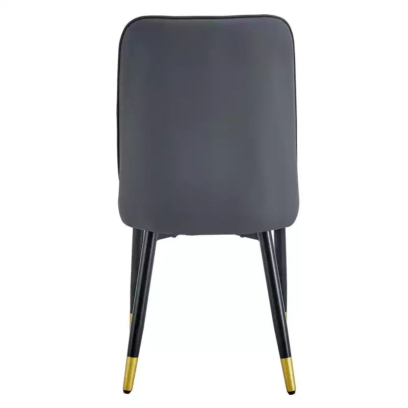Chaises de salle à manger Zeus & Ruta 2 pièces avec coussin en PU et pieds en métal, idéales pour la cuisine, la salle à manger et le salon