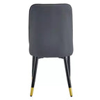 Chaises de salle à manger Zeus & Ruta 2 pièces avec coussin en PU et pieds en métal, idéales pour la cuisine, la salle à manger et le salon