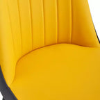 Chaises de salle à manger Zeus & Ruta 2 pièces avec coussin en PU et pieds en métal, idéales pour la cuisine, la salle à manger et le salon
