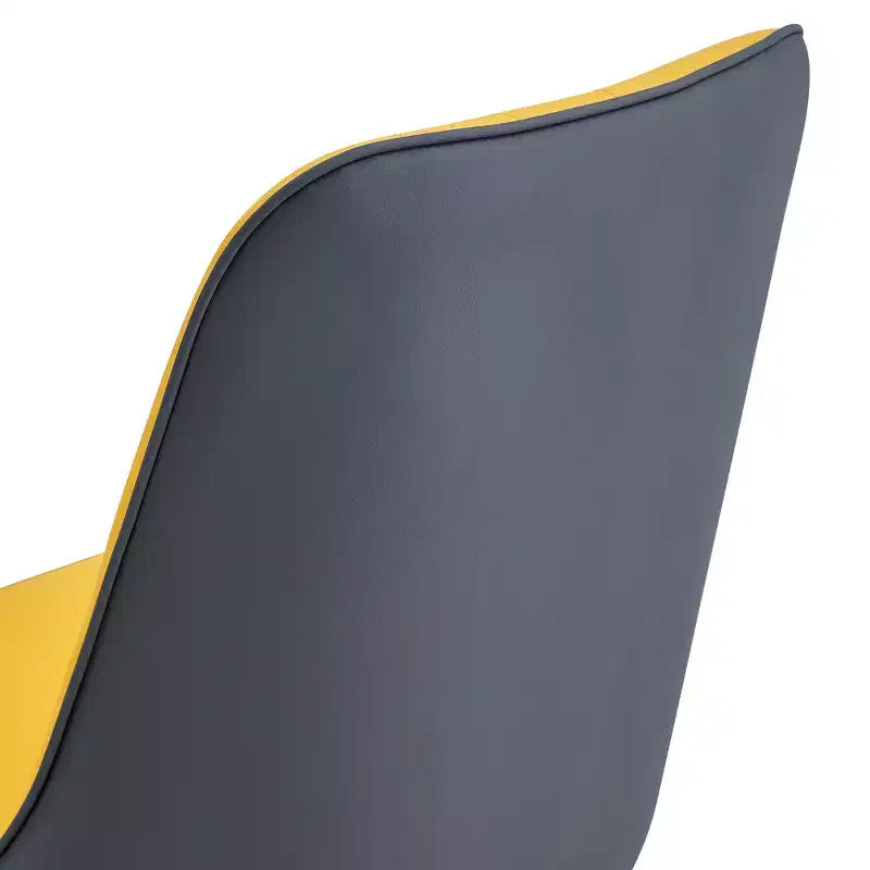 Chaises de salle à manger Zeus & Ruta 2 pièces avec coussin en PU et pieds en métal, idéales pour la cuisine, la salle à manger et le salon