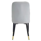 Chaises de salle à manger Zeus & Ruta 2 pièces avec coussin en PU et pieds en métal, idéales pour la cuisine, la salle à manger et le salon