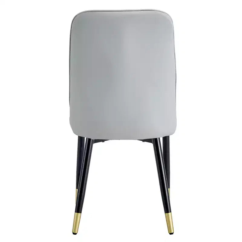 Chaises de salle à manger Zeus & Ruta 2 pièces avec coussin en PU et pieds en métal, idéales pour la cuisine, la salle à manger et le salon