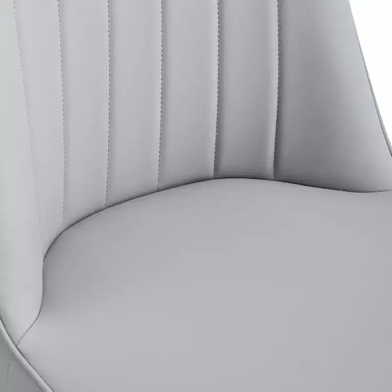Chaises de salle à manger Zeus & Ruta 2 pièces avec coussin en PU et pieds en métal, idéales pour la cuisine, la salle à manger et le salon