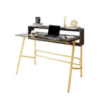 Bureau d'écriture Techni Mobili Home Office avec rehausseur, doré
