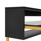 Bureau d'écriture Techni Mobili Home Office avec rehausseur, doré