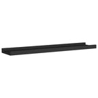 Lot de 2 étagères murales Ledge en MDF noir, 60 cm, Rangement