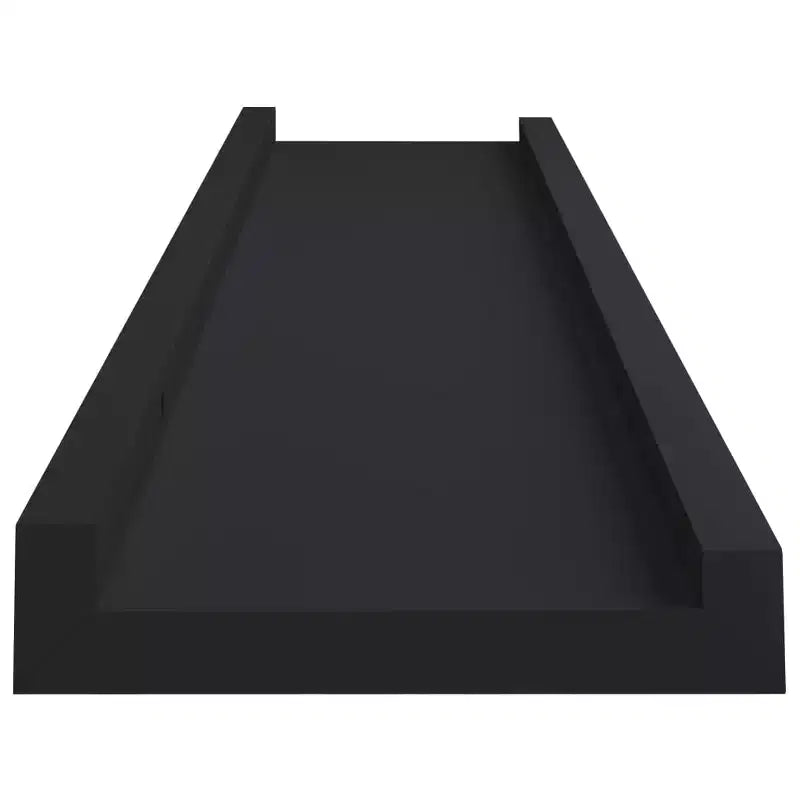Lot de 2 étagères murales Ledge en MDF noir, 60 cm, Rangement