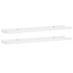 Lot de 2 étagères murales Ledge en MDF blanc de 80 cm de long