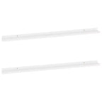 Lot de 2 étagères murales MDF Blanc 115 x 9 x 3 cm Fixation murale
